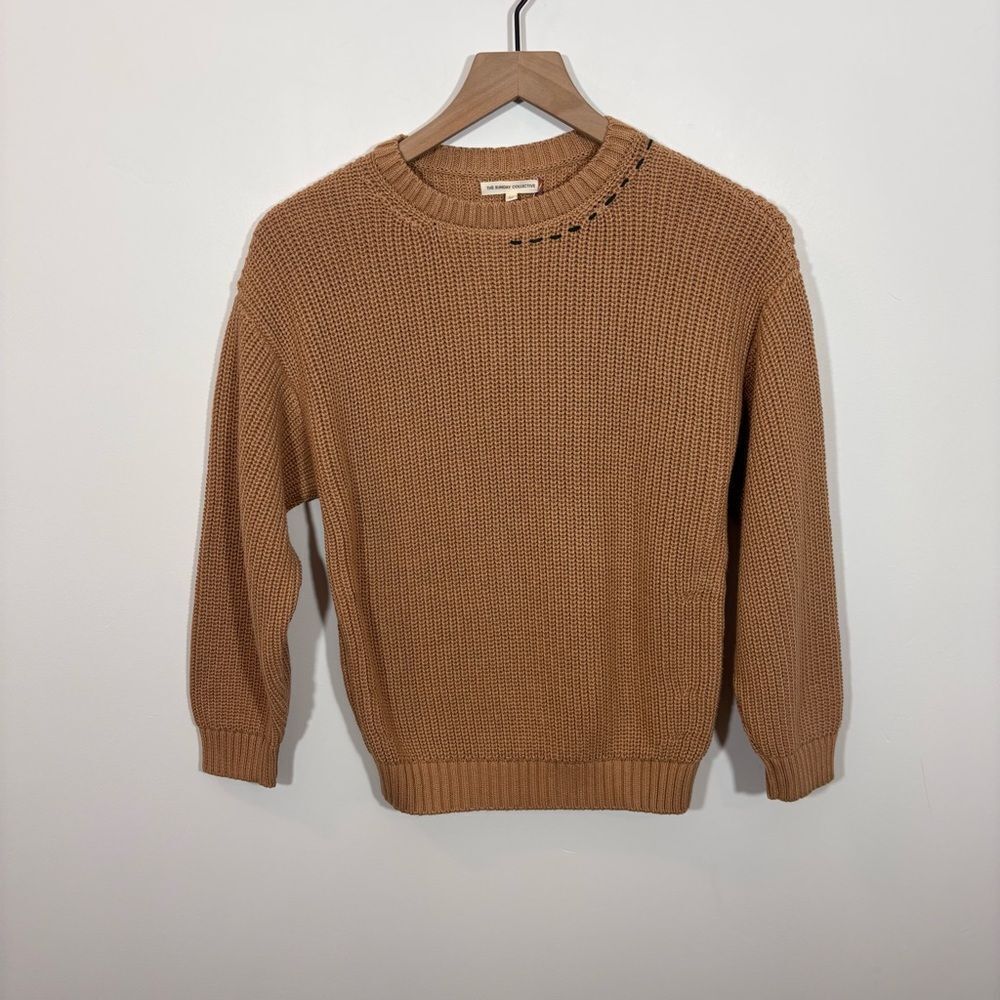 The Sunday Collective Beige Knit Sweater Size 8 Unisex NEW Cotton